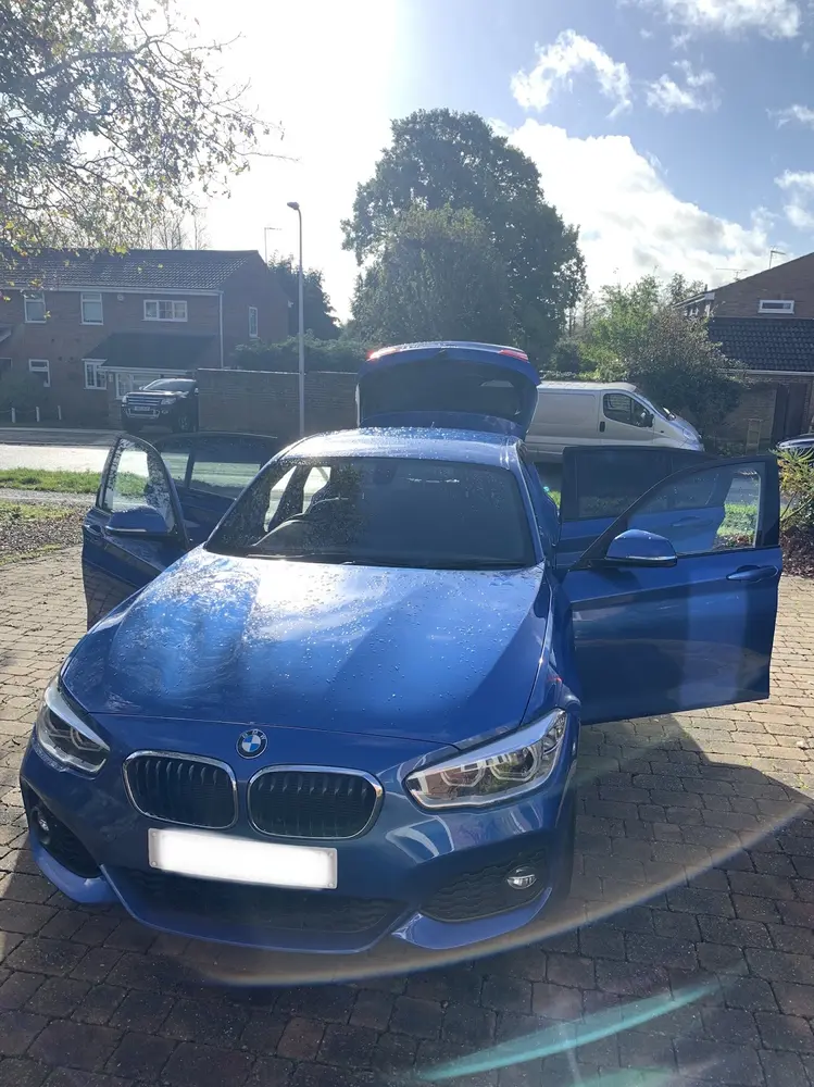 BMW 1 Series after the valet, photographed by SI A.