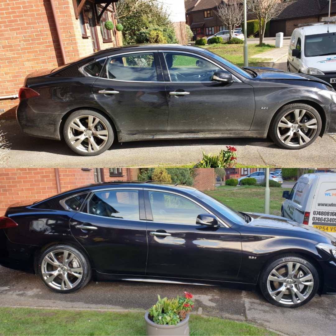 car valet Swindon before and after photo of our car valet Swindon
