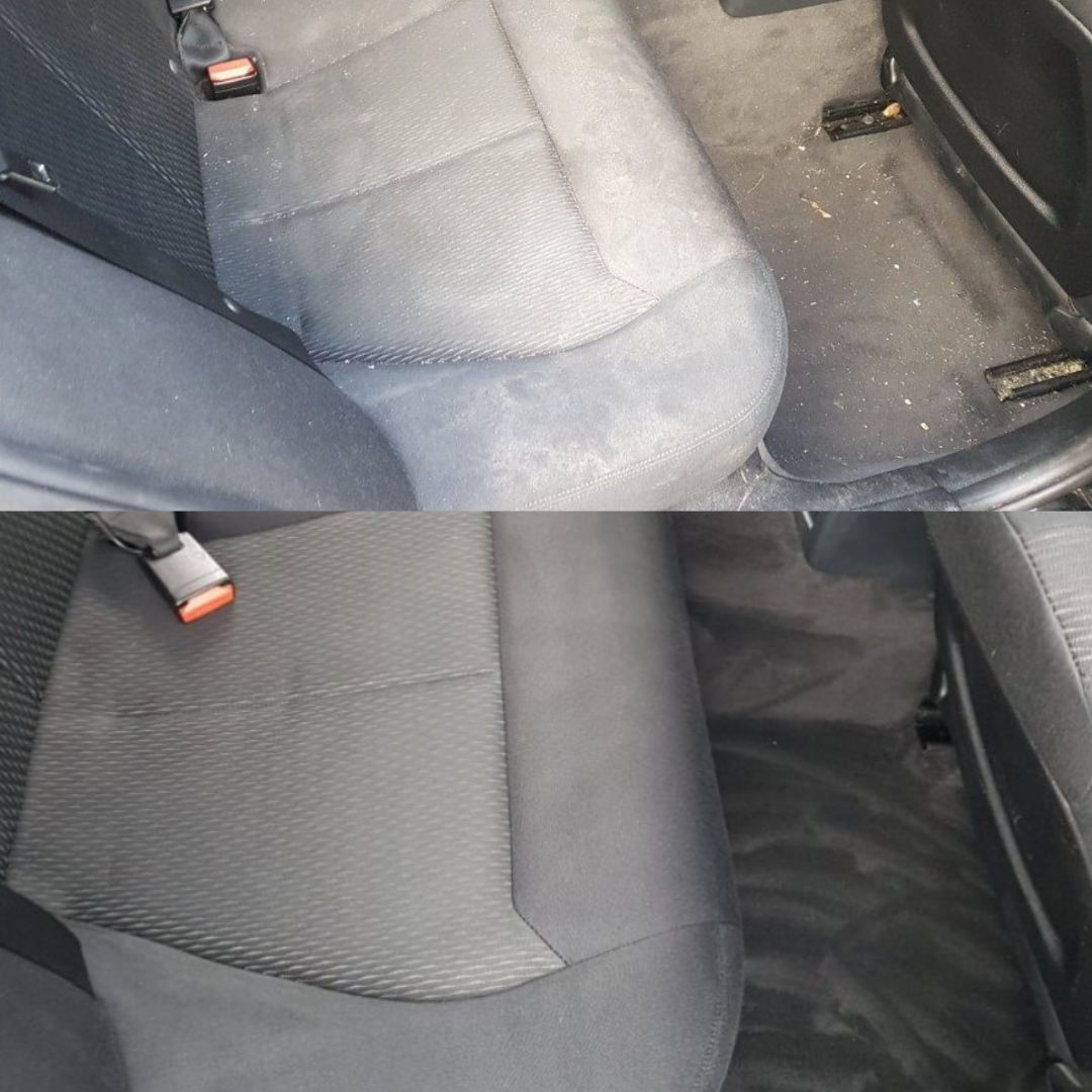 interior vacuuming service interior seats being cleaned as part of our interior vacuuming service
