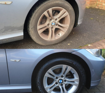 before and after photo of our car wash Newbury