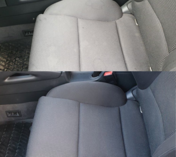 interior seat before and after of our mobile car detailing swindon