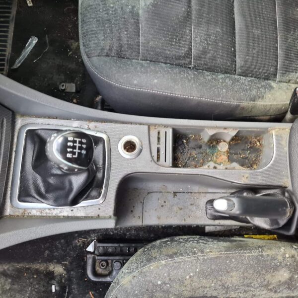 The inside of a car covered with mould build up from resting during lockdown